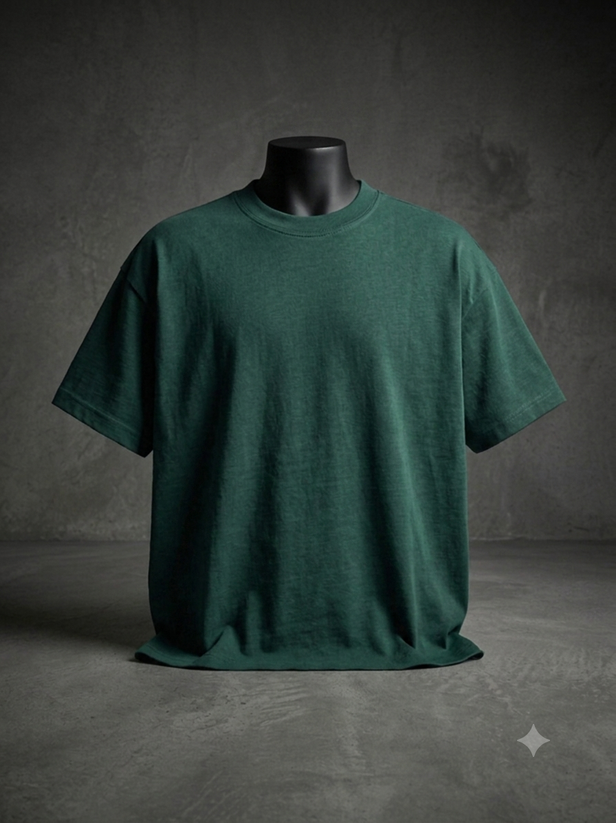 AUREX Premium Oversized Drop Shoulder T-Shirt for Men – Dark Green