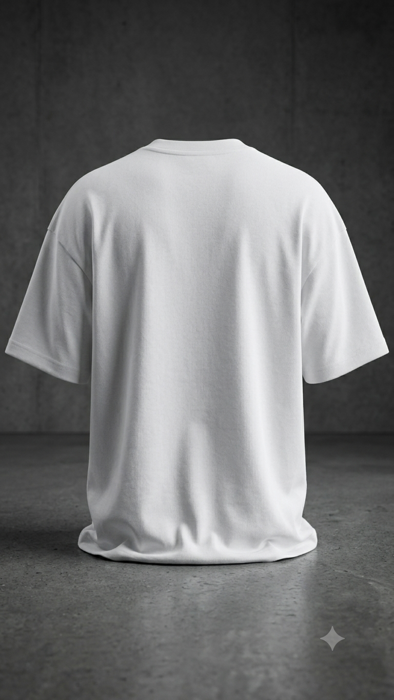 AUREX Premium Oversized Drop Shoulder T-Shirt – White