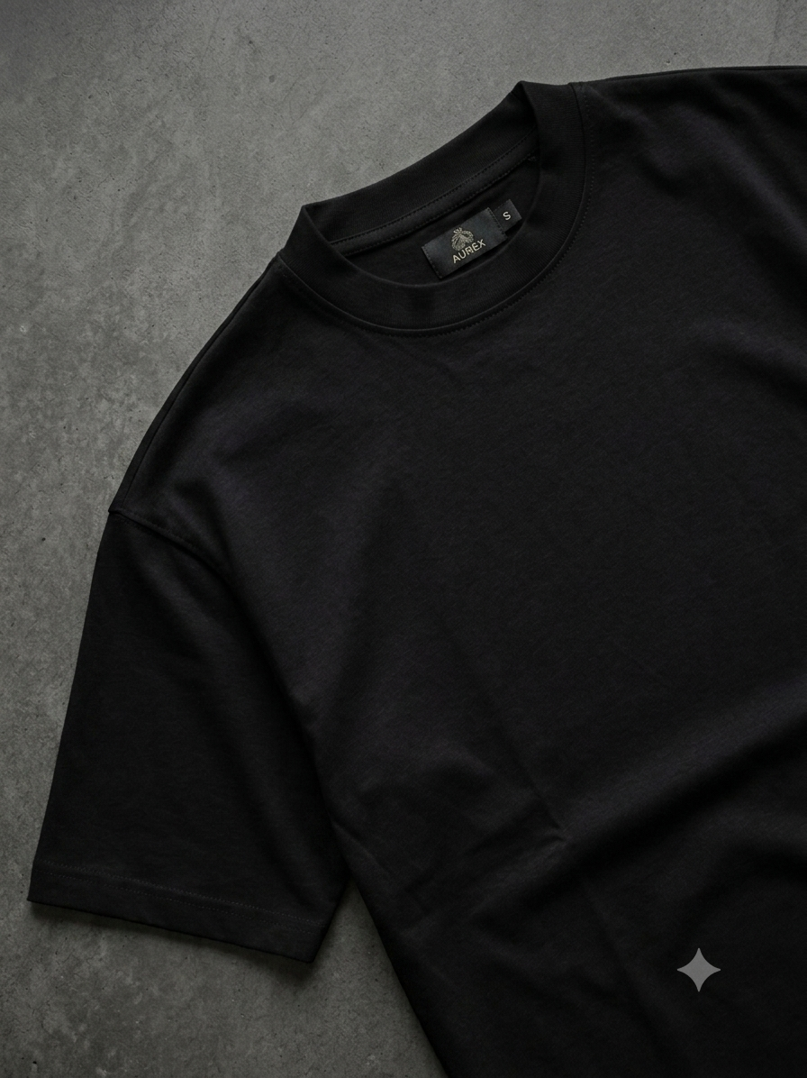 AUREX Premium Streetwear Oversized T-Shirt – Black