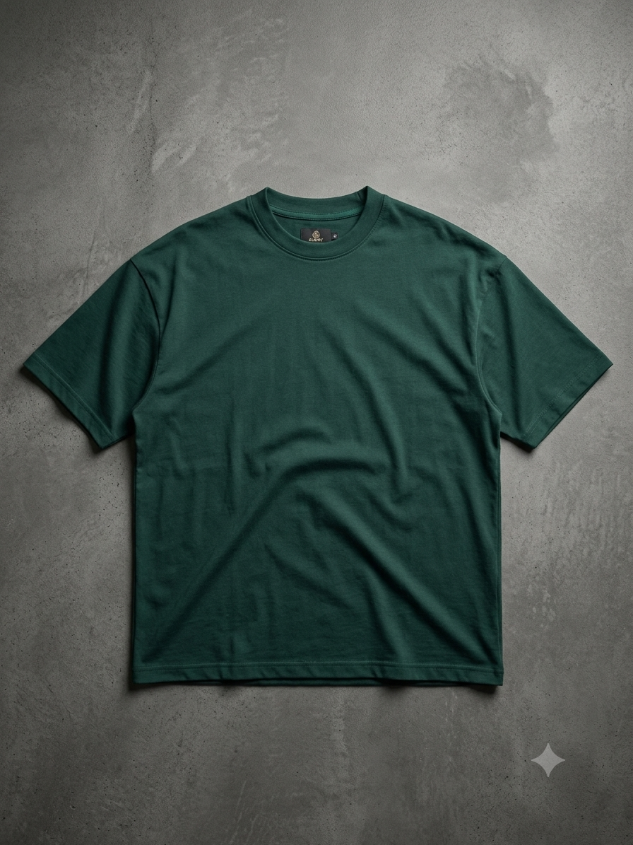 AUREX Premium Oversized Drop Shoulder T-Shirt for Men – Dark Green