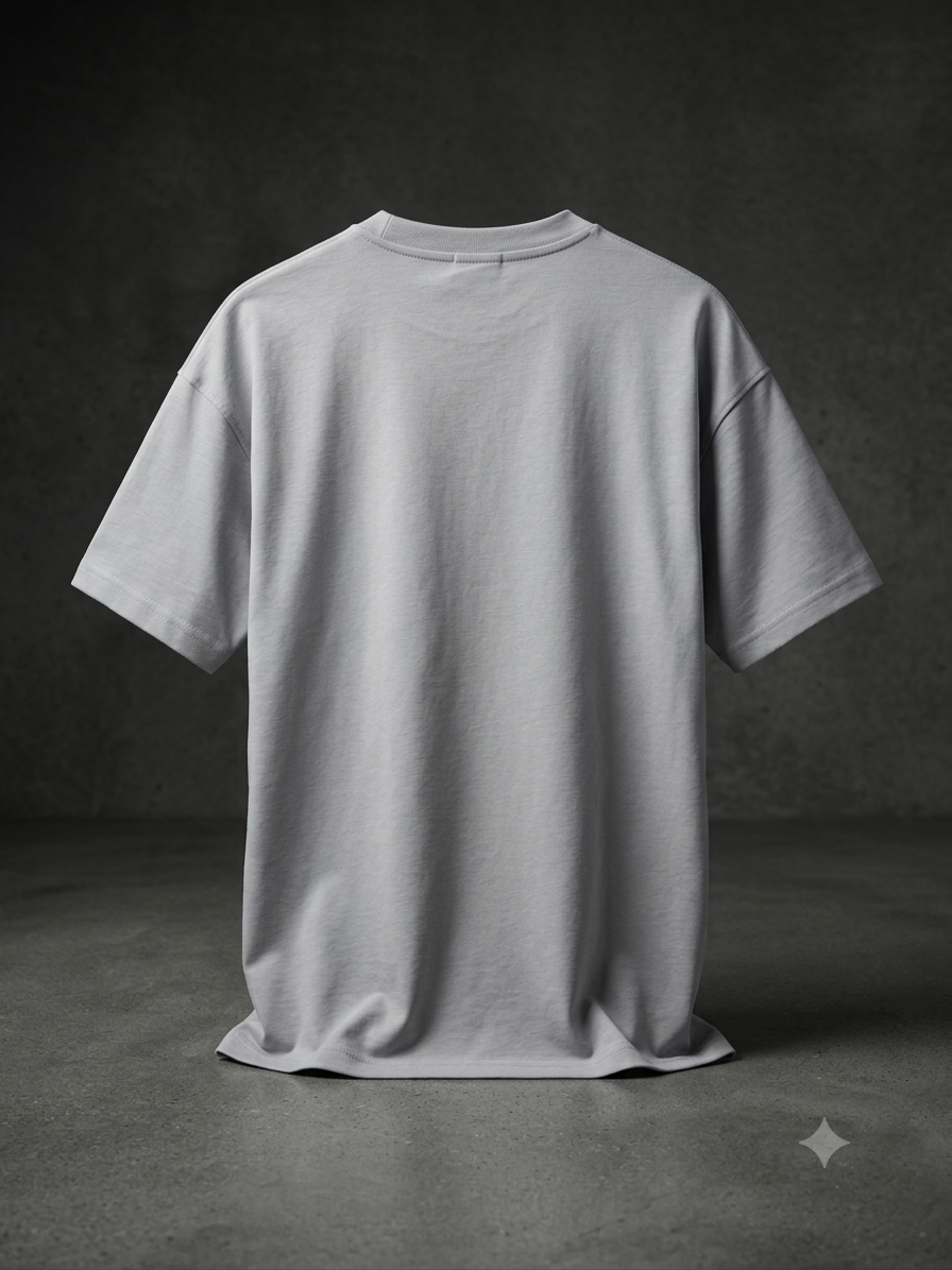 AUREX Premium Oversized Drop Shoulder T-Shirt for Men – Light Grey